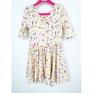 Dotdotsmile Girls Dress Size 3/4 Multi Color Music Notes NWOT
